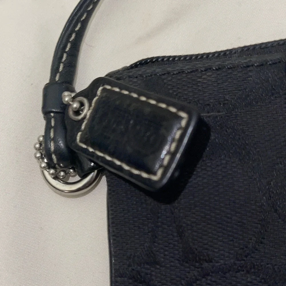 Coach Black Signature Wristlet